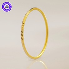 E-Gümüş 925 Ayar Yaldızlı Altın Kaplama Gümüş Başakajda Bilezik