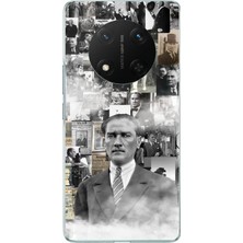 TechTree Honor X9C Uyumlu Mustafa Kemal Atatürk Kolaj Baskılı Silikon Kılıf