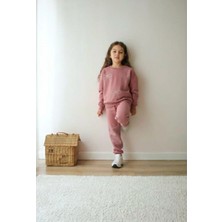 bebexy Taşlı Fiyonk Detaylı Eşofman Takımı Gül Kurusu