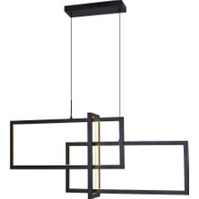 Özcan Aydınlatma 4158-1AD-19 Square 3'lü Dikey Sarkıt Siyah