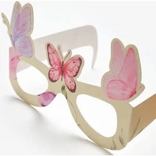 Kelebek Temalı Kağıt Gözlük 6 Adet Parti Gözlüğü