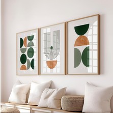 Pam Studio Modern Geometrik Desen 3’lü Tablo Seti – Minimalist Çizgilerle Dekoratif Poster