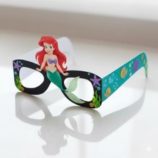 Deniz Kızı Temalı Kağıt Gözlük 6 Adet Parti Gözlüğü