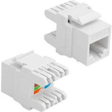 Tograt RJ45 Cat6 Utp 180 Derece Keystone Jack - 20 Adet