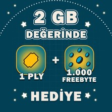 1.000 FreeByte + 1 PLY (2 GB Değerinde)