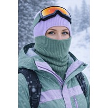 Külah Color Block Renkli Balaclava Kar Maskesi Triko Bere Boyunluk 1 Adet