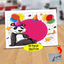 Asilmeydan Parti Yapan Panda 99 Parça Puzzle Yapboz Tablo-1308-25599