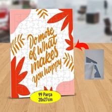 Asilmeydan Makes You Happy Yazılı 99 Parça Puzzle Yapboz Tablo-2147843079