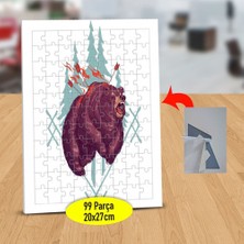 Asilmeydan Hırçın Orman Ayısı 99 Parça Puzzle Yapboz Tablo-1441-2762