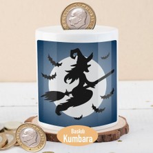 Asilmeydan Cadılar Bayramı Süpürgede Uçan Cadı Para Birikim Kumbarası-214