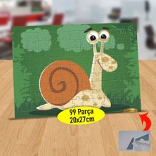 Asilmeydan Sevimli Kabuklu Salyangoz 99 Parça Puzzle Yapboz Tablo-6477