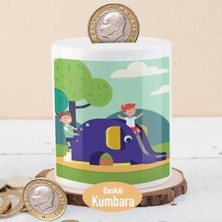 Asilmeydan Fil Şekilli Kaydırak ve Çocuklar Para Birikim Kumbarası-3446-526