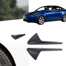 Ramm Tesla Model Y - Model 3 Yan Kamera Çerçeve Kapağı - Karbon Kaplama - Hw4.0 - 2 Adet - Mat Siyah