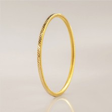 E-Gümüş 925 Ayar Yaldızlı Altın Kaplama Gümüş Tamyıldız Ajda Bilezik