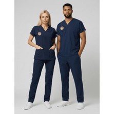 Dr. Mitra Hemşire Forması | Yönetmeliğe Uygun Lacivert Üniformalar Unisex