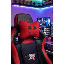 Kidhug Gamer Yumuşacık Peluş Koltuk Yastığı Lastikli – Boyun Destek Minderi, Araç & Oyuncu Koltuğu Uyumlu