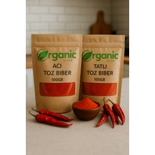 Organic Kiler Acı & Tatlı Toz Biber 100 gr Ikili Set | Doğal Katkısız Ev Yapımı Kırmızı Toz Biber