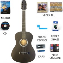 Manuel Raymond MRC275BKM Klasik Gitar - Mat Siyah - 4/4 Yetişkin Boy - Full Set