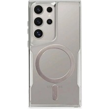 Genel Tedarik Samsung Galaxy S24 Ultra Kılıf Boyi Magsafe Silikon Kapak - GÜMÜŞ-(5796) - EMTHBA7661-3583