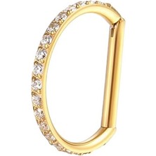 Munels F136 Titanyum Zirkon Taşlı Septum Piercing