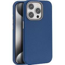 Genel Tedarik iPhone 15 Pro Kılıf Wonder Deri Magsafe Kapak - LACIVERT-(5796) - EMTHBA5510-1049