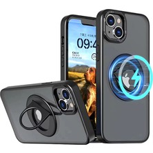 Genel Tedarik Ally iPhone 14 - iPhone 13 Için Magsafe Uyumlu Yüzük Standlı Manyetik Silikon K - EMTHBA7375-2