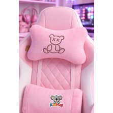 Kidhug Gamer Yumuşacık Peluş Koltuk Yastığı Lastikli – Boyun Destek Minderi, Araç & Oyuncu Koltuğu Uyumlu