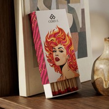 Odrius Signature Design - Dekoratif Illüstrasyonlu Şömine ve Mum Kibriti - Özel Tasarım Kutu