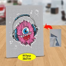 Asilmeydan Müzik Dinleyen Canavar 99 Parça Puzzle Yapboz Tablo-500865