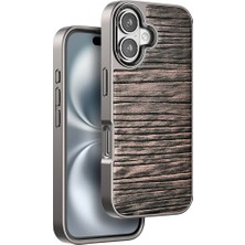 Egecen iPhone 16 Wave Kapak - KAHVERENGI-(5796) - ECR8279-2326