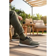 Enoch Erkek Lastikli Günlük Spor Ayakkabı Kapitone Desenli Sneaker Ofis ve Yürüyüş Modeli