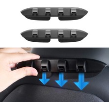 Ramm Tesla Model Y / Juniper / Model 3 Koltuk Arkasına Takılan Çok Amaçlı Askılı Katlanabilir Kanca - Siyah