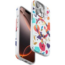 Khayra iPhone 15 Pro Flower Series Magsafe Kapak - BEYAZ-(5796) - ESZAOC6387-7781