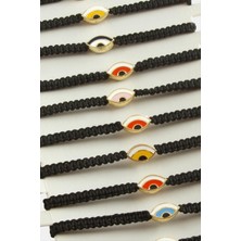 Osense Oval Nazar Makrome Örgülü Bileklik