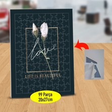 Asilmeydan Life Is Beautiful Yazılı 99 Parça Puzzle Yapboz Tablo-53888243