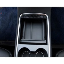 Ramm Tesla Model Y - Model 3 Orta Konsol Düzenleyici Üst - 2 Li Kablo Düzenleme - Beyaz