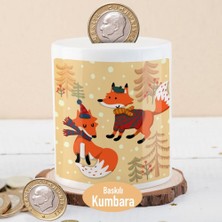 Asilmeydan Sevimli Tilki Çifti Para Birikim Kumbarası-2147528431