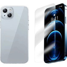 Genel Tedarik iPhone 15 Corning Serisi Silikon Kılıf + Tempered Ekran Koruyucu SET-(5775) - EMTHBA4434-6365
