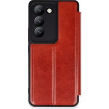 Genel Tedarik Vivo V30 Lite 4g Kılıf Flip Cover - KIRMIZI-(5796) - EMTHBA6650-8415