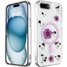 Genel Tedarik iPhone 7 Plus Kılıf Daisy Simli Magsafe Kapak - MOR-(5796) - EMTHBA2758-2539