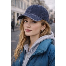 Külah Soluk Efektli Fitilli Dokulu Kadife Şapka - Lacivert