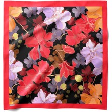 Hawwa Alev Çiçeği Desenli Bandana Fular V321