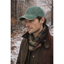 Külah Erkek Premium Eskitme Kadife Şapka - Yeşil