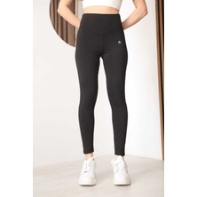 Arda Kadın Siyah Yüksek Bel Toparlayıcı Fit Spor Tayt - Esnek ve Şık Fitness Pilates Taytı