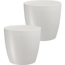 Poliva Home 2 Adet No:2 –1.9 Litre Tabaksız, Drenaj Izgaralı, Parlak Tasarımlı Dekoratif Bitki ve Çiçek Saksısı