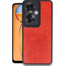 Byos Oppo Reno 11F Kılıf Aras Deri Kapak - KIRMIZI-(5796) - NAJMADDIN3207-1561