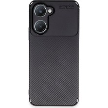 Vivo Y18 Kılıf Auto Focus Karbon Kapak - SIYAH-(5796) - EMTHBA4895-2831