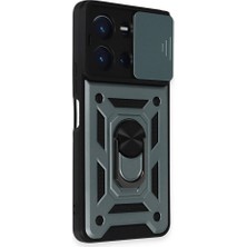 Genel Tedarik Vivo Y36 Kılıf Pars Lens Yüzüklü Silikon - YEŞIL-(5796) - EMTHBA8636-3807