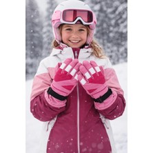Külah Kız Çocuk Pembe Kayak-Kar Eldiveni – Içi Polar Dolgulu