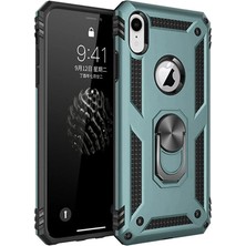 Khayra iPhone Xr Kılıf Sofya Yüzüklü Silikon Kapak - YEŞIL-(5796) - ESZAOC2652-5332